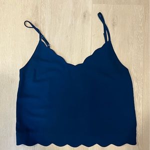 Blue scallop LUSH tank top size S
